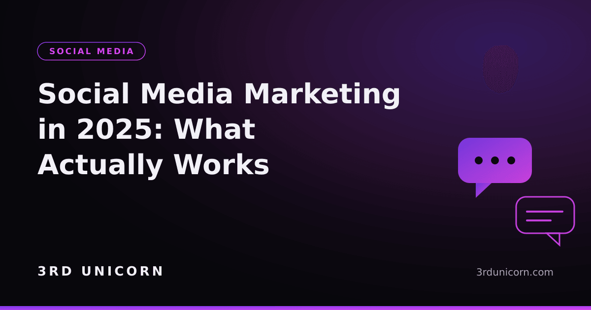 Branded graphic: social media marketing in 2025 — what actually works