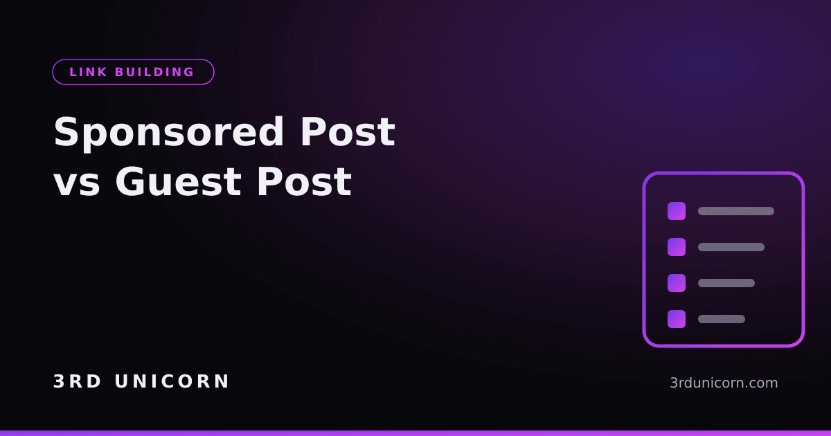 Branded graphic: sponsored post vs guest post — what you are actually buying